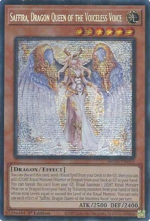 Saffira, Dragon Queen of the Voiceless Voice | Prismatic Secret Rare (MP25-EN053) [2025 Mega-Pack]
