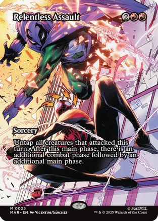 Relentless Assault (Borderless) |  (025) [Marvel Eternal-Legal]