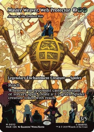 Master Weaver, Web Protector - Arasta of the Endless Web (Borderless) |  (032) [Marvel Eternal-Legal]