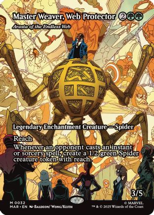 Master Weaver, Web Protector - Arasta of the Endless Web (Borderless) |  (032) [Marvel Eternal-Legal]