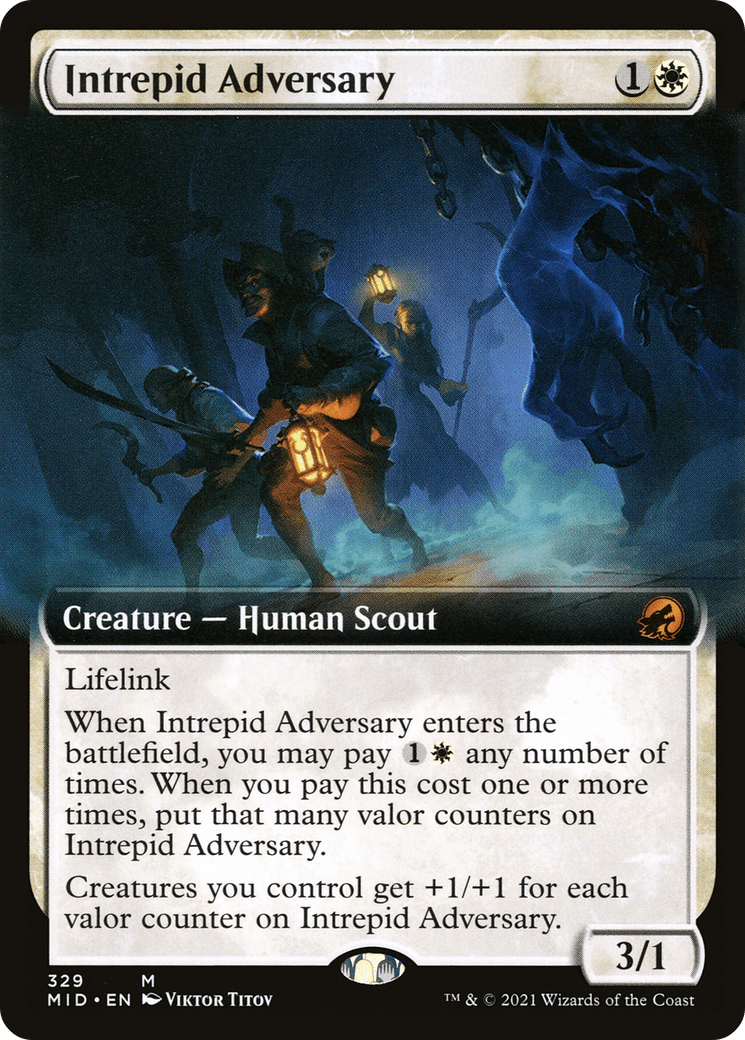 Intrepid Adversary (Extended Art) [Innistrad: Midnight Hunt] Foil
