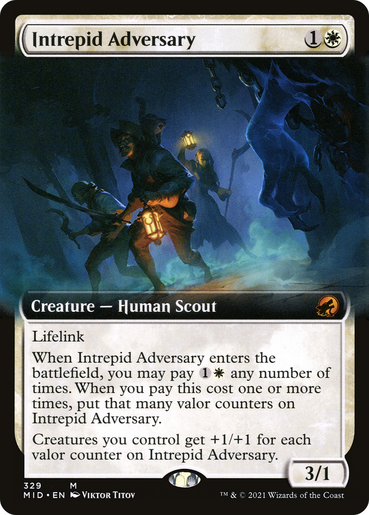 Intrepid Adversary (Extended Art) [Innistrad: Midnight Hunt] Foil