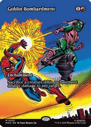 Goblin Bombardment (Borderless) |  Foil (023) [Marvel Eternal-Legal]