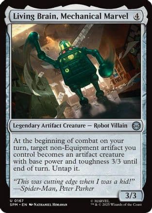 Living Brain, Mechanical Marvel |  Foil (167) [Marvel's Spider-Man]