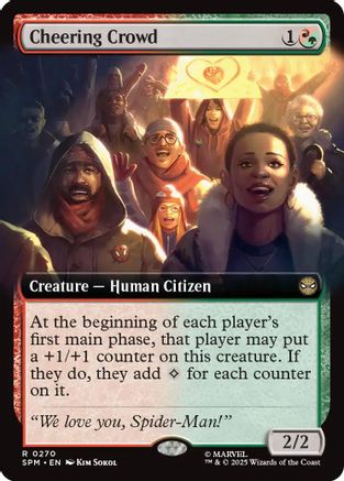 Cheering Crowd (Extended Art) |  Foil (270) [Marvel's Spider-Man]
