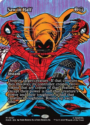 Saw in Half (Borderless) |  Foil (021) [Marvel Eternal-Legal]