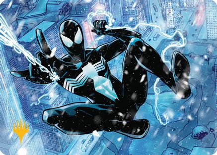 Spectacular Spider-Man (Black) Art Card (Gold-Stamped Planeswalker Symbol) |  (052) [Art Series: Marvel's Spider-Man]