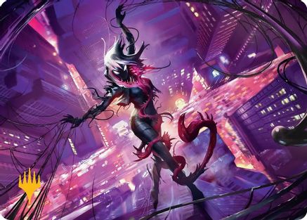 Gwenom, Remorseless Art Card (Gold-Stamped Planeswalker Symbol) |  (008) [Art Series: Marvel's Spider-Man]