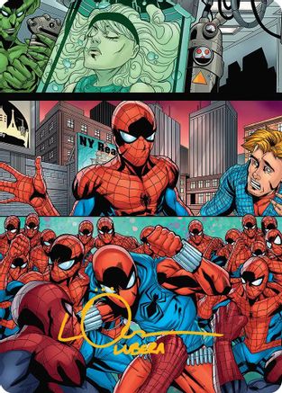 The Clone Saga Art Card (Gold-Stamped Signature) |  (042) [Art Series: Marvel's Spider-Man]