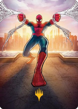 Amazing Spider-Man Art Card (36/54) (Gold-Stamped Planeswalker Symbol) |  (036) [Art Series: Marvel's Spider-Man]