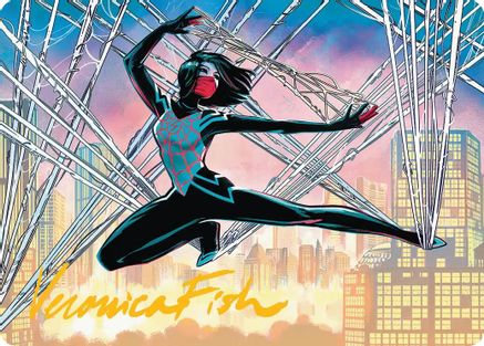 Silk, Web Weaver Art Card (39/54) (Gold-Stamped Signature) |  (039) [Art Series: Marvel's Spider-Man]