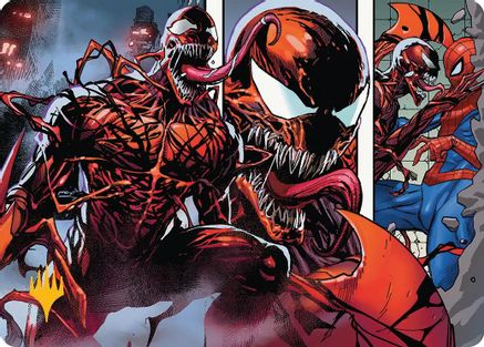 Carnage, Crimson Chaos Art Card (Gold-Stamped Planeswalker Symbol) |  (047) [Art Series: Marvel's Spider-Man]