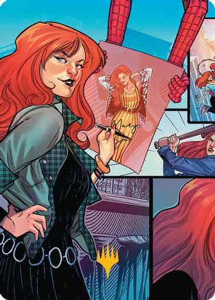 Mary Jane Watson Art Card (Gold-Stamped Planeswalker Symbol) |  (050) [Art Series: Marvel's Spider-Man]