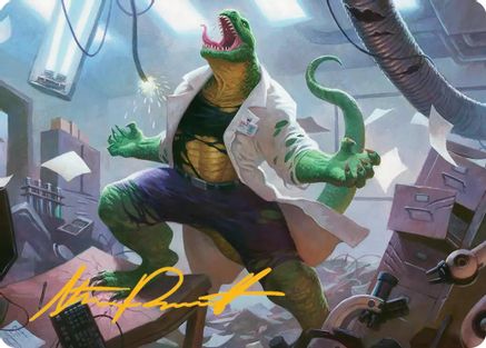 Lizard, Connors's Curse Art Card (Gold-Stamped Signature) |  (018) [Art Series: Marvel's Spider-Man]