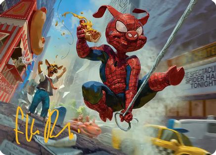 Spider-Ham, Peter Porker Art Card (Gold-Stamped Signature) |  (019) [Art Series: Marvel's Spider-Man]