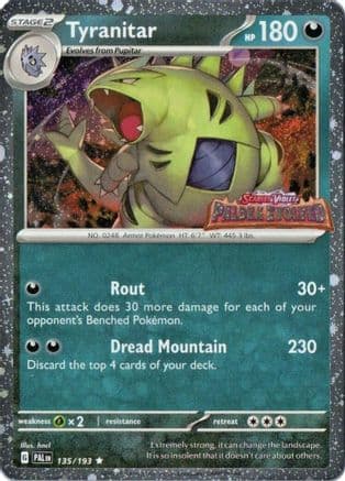Tyranitar (Paldea Evolved Stamp) 135- Miscellaneous Cards & Products Holofoil