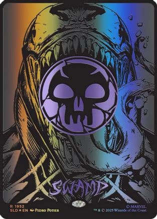 Swamp (1952) (Raised Foil) |  Foil (1952) [Secret Lair Drop Series]