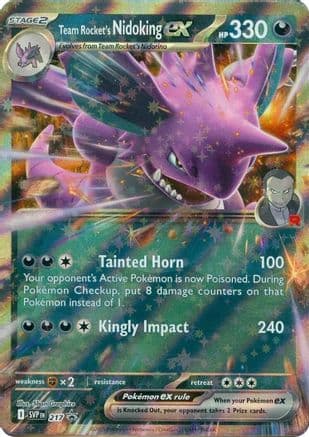 Team Rocket's Nidoking ex 217- SV Scarlet & Violet Promo Cards Holofoil