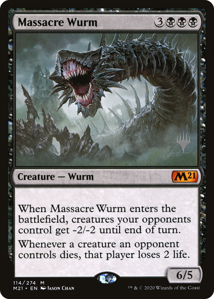 Massacre Wurm (Promo Pack) [Core Set 2021 Promos] Foil