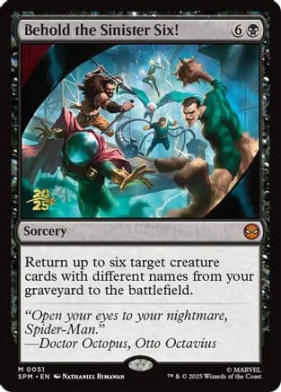 Behold the Sinister Six! |  Foil (051) [Prerelease Cards]