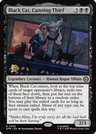Black Cat, Cunning Thief |  Foil (052) [Prerelease Cards]