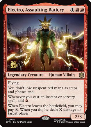 Electro, Assaulting Battery |  Foil (076) [Prerelease Cards]