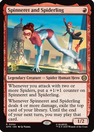 Spinneret and Spiderling |  Foil (094) [Prerelease Cards]