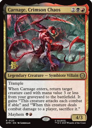 Carnage, Crimson Chaos |  Foil (125) [Prerelease Cards]
