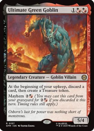 Ultimate Green Goblin |  Foil (157) [Prerelease Cards]