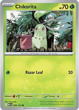 Chikorita 008- ME01 Mega Evolution Reverse Holofoil