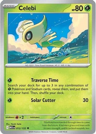 Celebi 012- ME01 Mega Evolution Reverse Holofoil