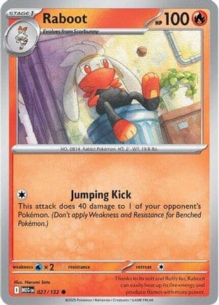 Raboot 027- ME01 Mega Evolution Reverse Holofoil
