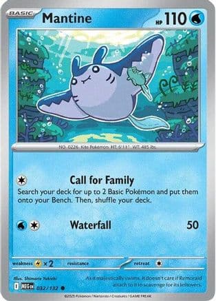 Mantine 032- ME01 Mega Evolution Reverse Holofoil