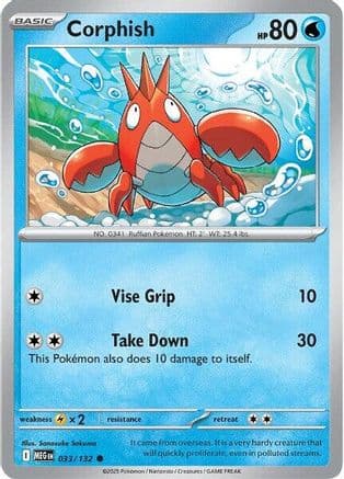 Corphish 033- ME01 Mega Evolution Reverse Holofoil