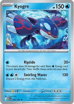 Kyogre 034- ME01 Mega Evolution Holofoil