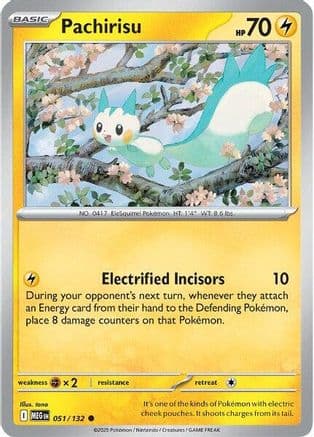 Pachirisu 051- ME01 Mega Evolution Reverse Holofoil