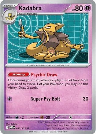 Kadabra 055- ME01 Mega Evolution Reverse Holofoil