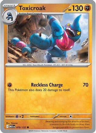 Toxicroak 079- ME01 Mega Evolution Reverse Holofoil