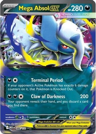 Mega Absol ex 086/132 - ME01 Mega Evolution Holofoil