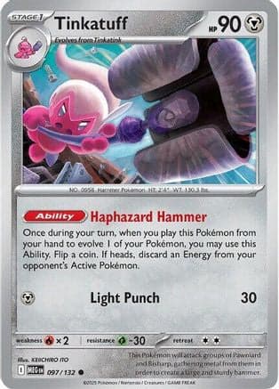 Tinkatuff 097- ME01 Mega Evolution Reverse Holofoil