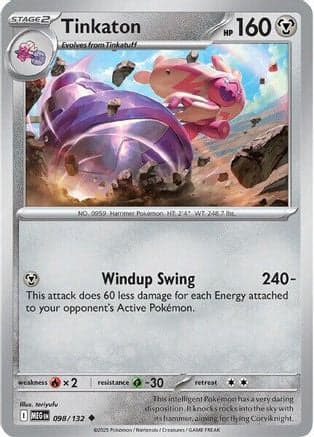 Tinkaton 098- ME01 Mega Evolution Reverse Holofoil