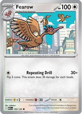 Fearow 103- ME01 Mega Evolution Reverse Holofoil