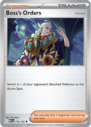Boss's Orders [Ghetsis] 114- ME01 Mega Evolution Reverse Holofoil