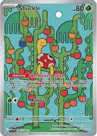 Shuckle 136/132 - ME01 Mega Evolution Holofoil