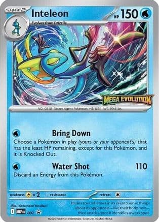 Inteleon 002- ME Mega Evolution Promo