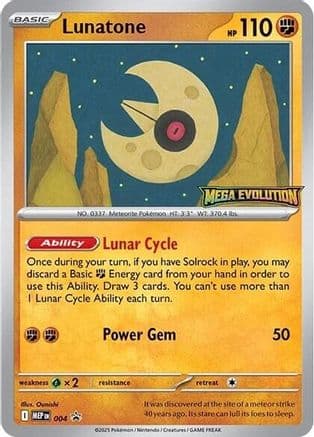 Lunatone 004- ME Mega Evolution Promo