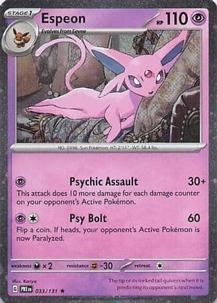Espeon (Cosmos Holo) 033/131 - Miscellaneous Cards & Products Holofoil
