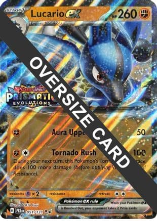 Lucario ex (Prismatic Evolutions Stamp) 051- Jumbo Cards Holofoil