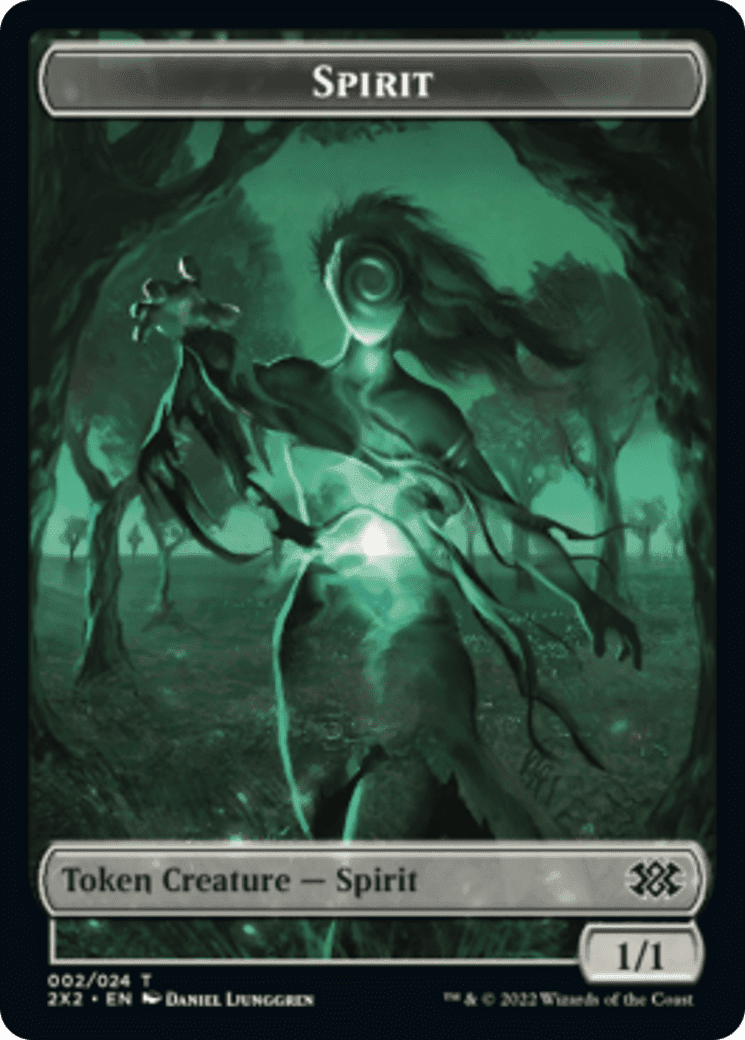 Cat Dragon // Spirit (002) Double-Sided Token [Double Masters 2022 Tokens] Foil
