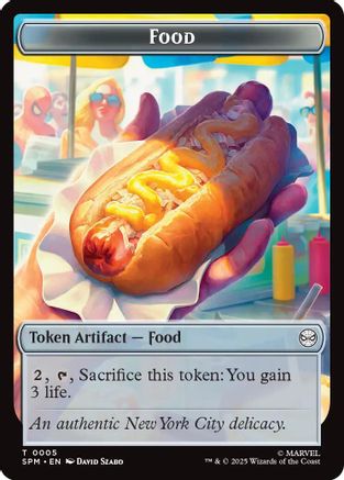 Food // Robot Double-Sided Token |  Foil (5 // 6) [Marvel's Spider-Man]